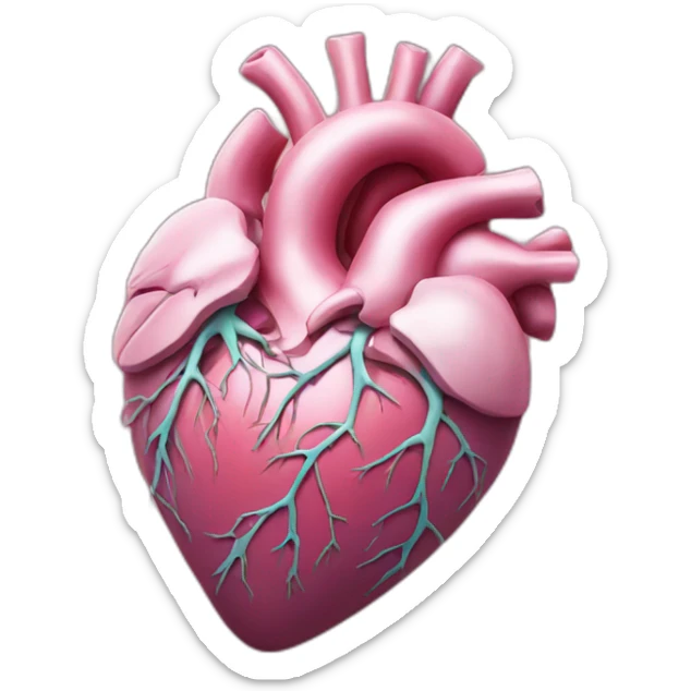 anatomical heart sticker