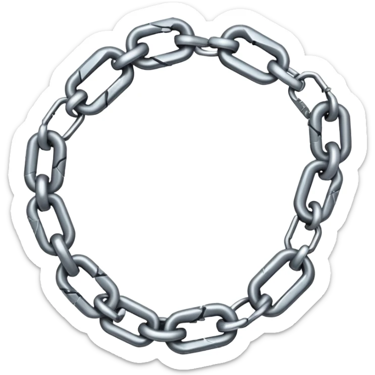 Broken chain sticker
