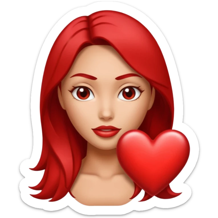 A heart emoji for a raging hot girl who looks like megan fox. Just an absolute rocket. sticker