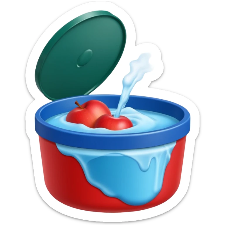 make an apple style emoji of Vicks Vaporub - it should have a dark green lid and a blue tub sticker