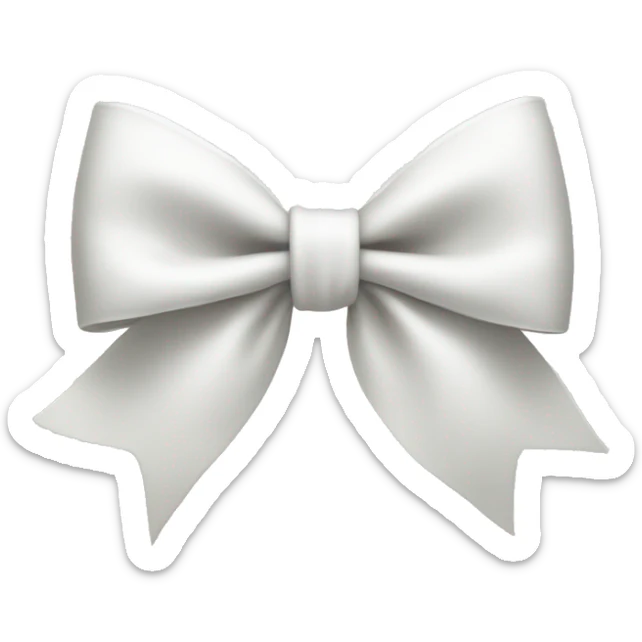 white bow sticker