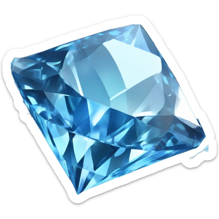 a blue diamond followed by the word 'Facet'.  i don't want just a diamond, but somethinng to make people think of a facet within a diamond sticker
