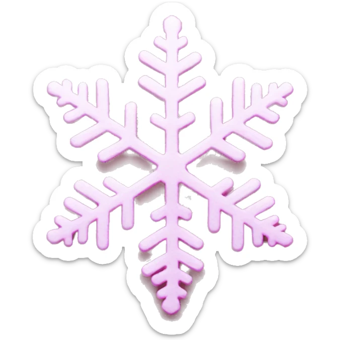 Pink snowflake  sticker