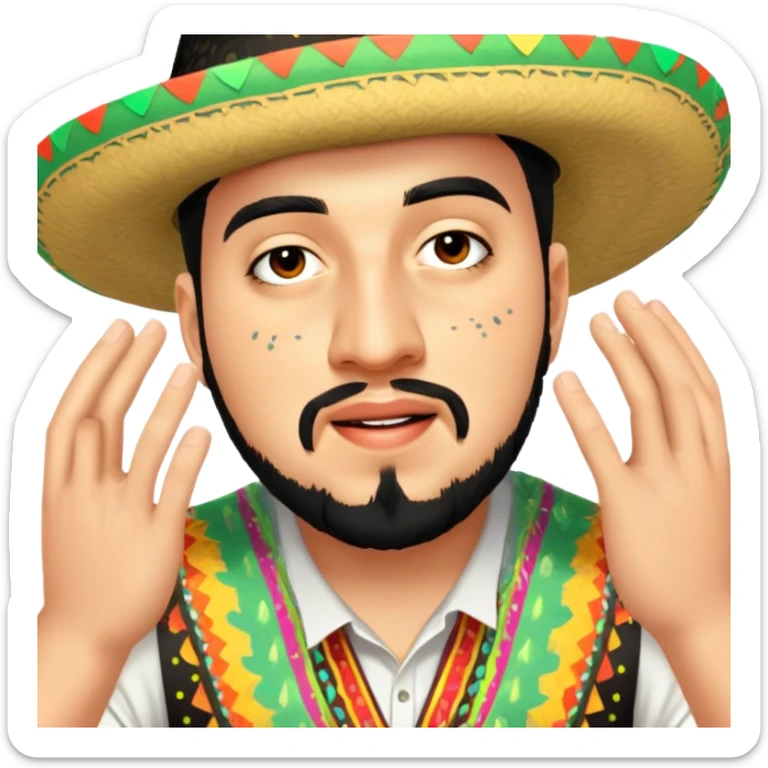 Fiestero with Sombrero sticker