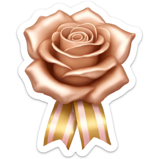rose gold sash with the words “Happy Birthday”.  sticker