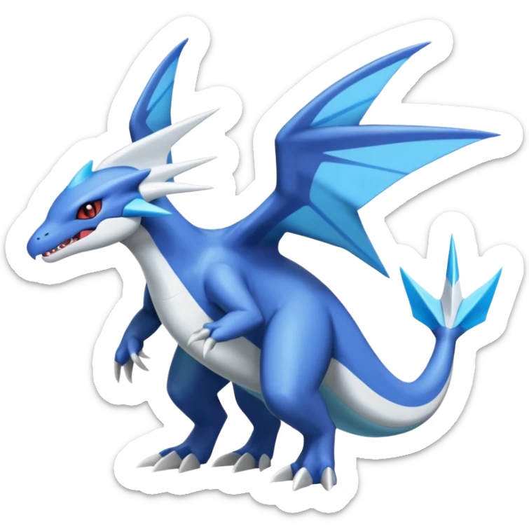 Latios-Latias-Salamence-Salandit-Zekrom-Dialga-Amaura-Palkia-fusion-Fakémon-Pokémon-creature (Full body) sticker