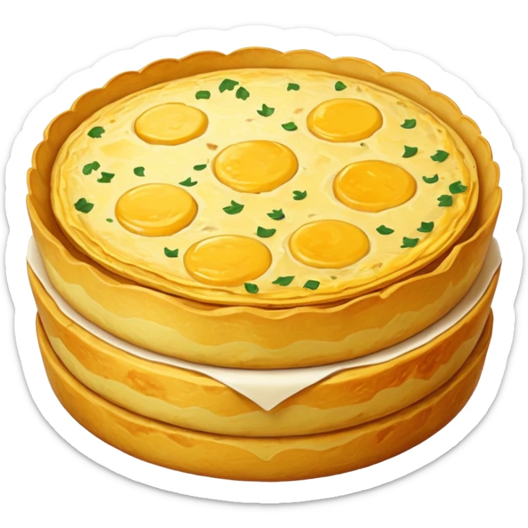 Tortilla de patata española jugosa por dentro sticker