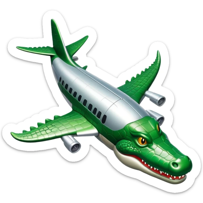 Avion crocodile sticker