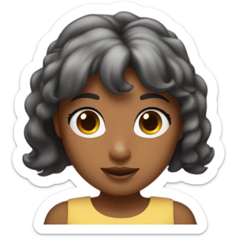 Meilleures amies trois fille deux brune et une noire sticker