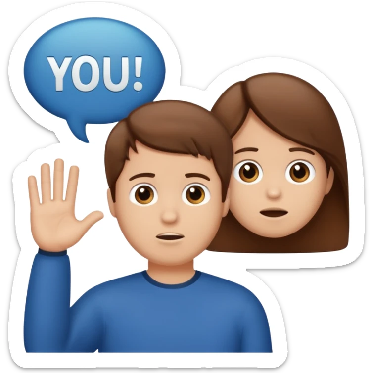 A man with brown hair with a speech bubble that says “you do you boo boo” sticker