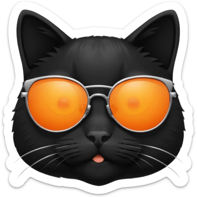 Cat with sunglasses sticker