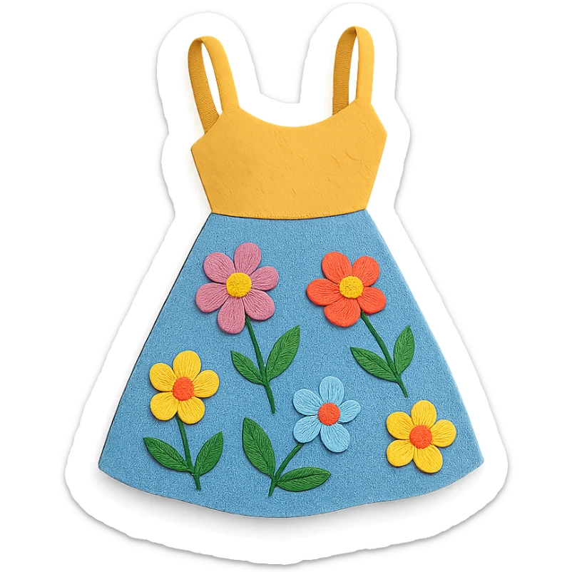 floral sundress sticker