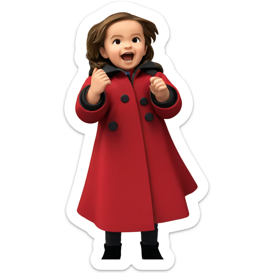 brown haired boy in coat sticker