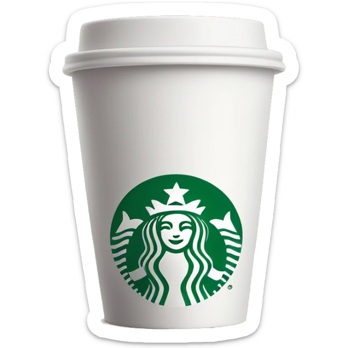 Starbucks cup sticker