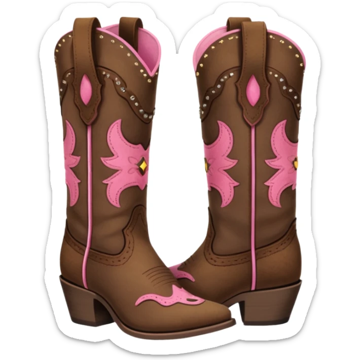 cowgirl boots cute a tiny bit of pink on it NO TEAL  sticker