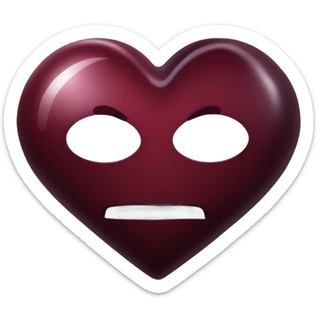 dark red heart sticker