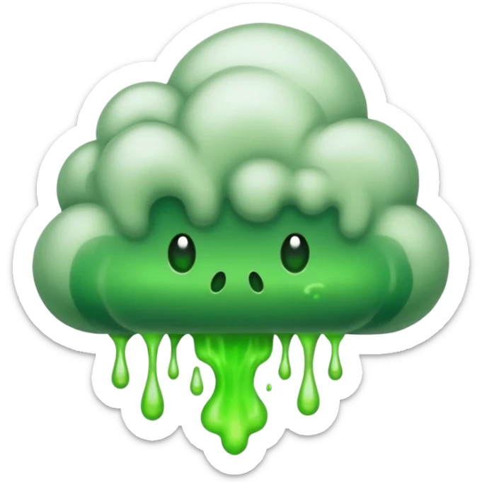 a poisonous cloud of gas, dark swamp color, realism-style sticker