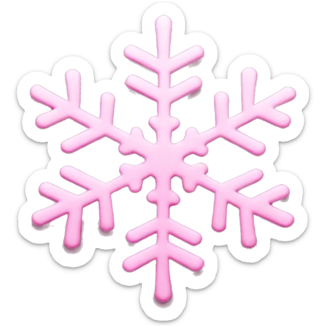 Pink snowflake  sticker
