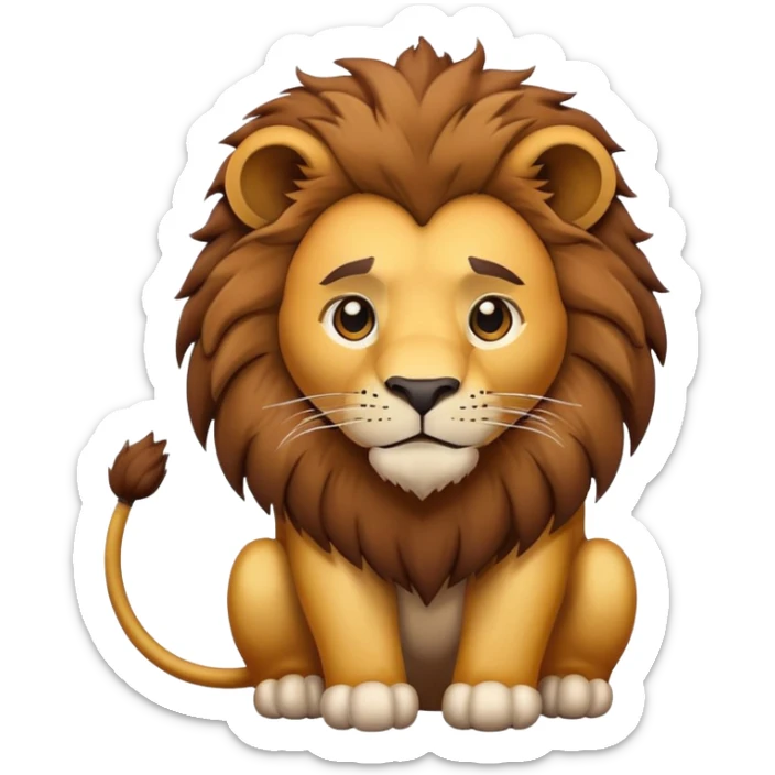 shit lion sticker