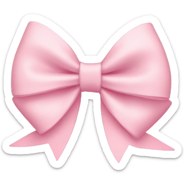 light pink bow on light pink bow sticker