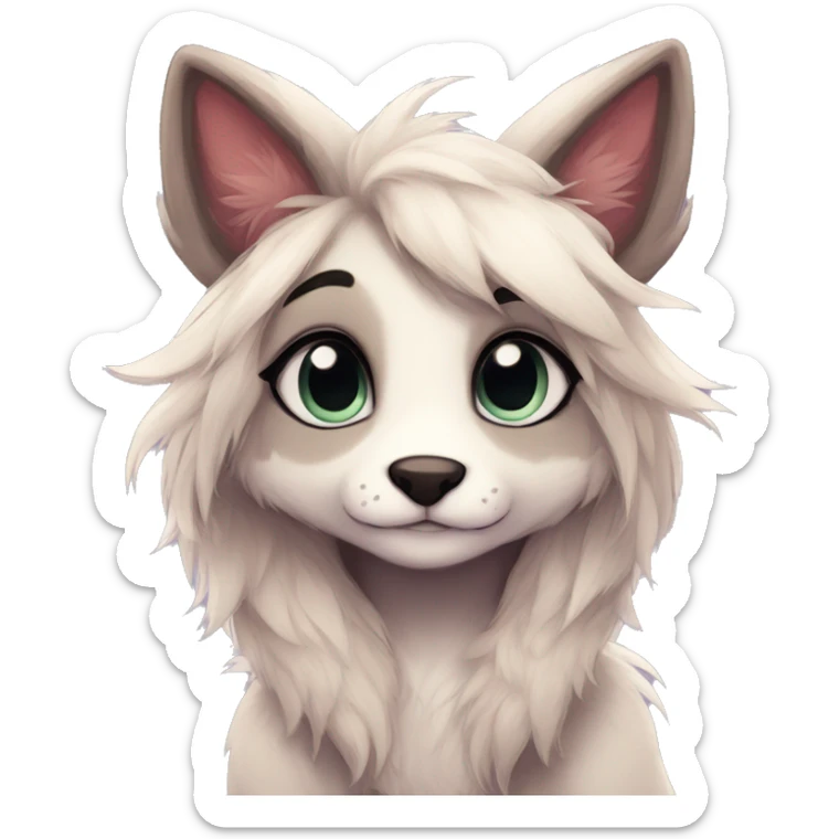 Shy kawaii cute anthro furry by Falvie, LiLaiRa, griffsnuff, AngieWolf sticker