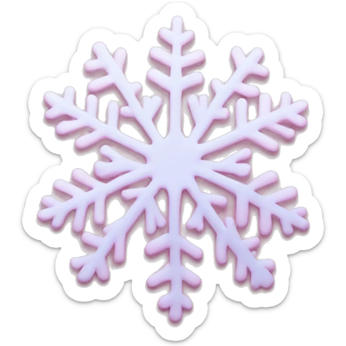 pastel pink snowflake  sticker