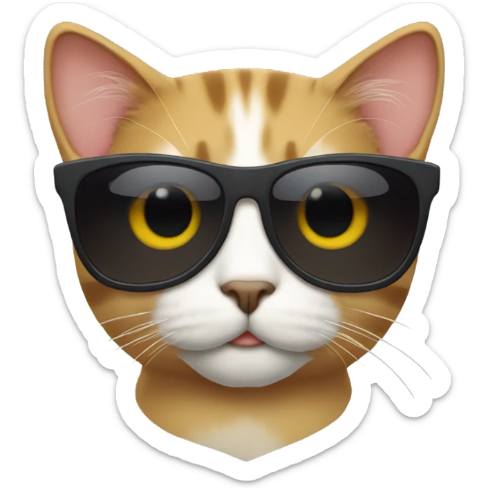 Cat with sunglasses sticker