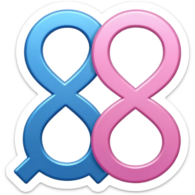 male gender & famale gender symbols sticker