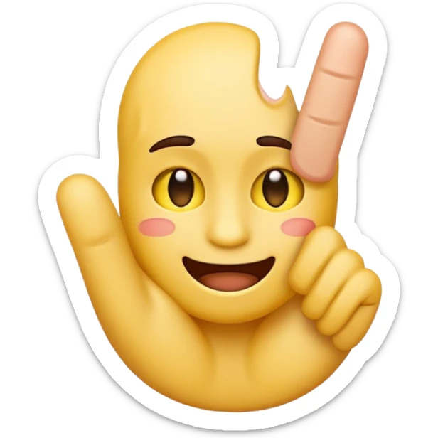 Emoji jaune qui fait des doigts d’honneur sticker