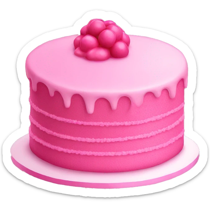 Pink cake sticker