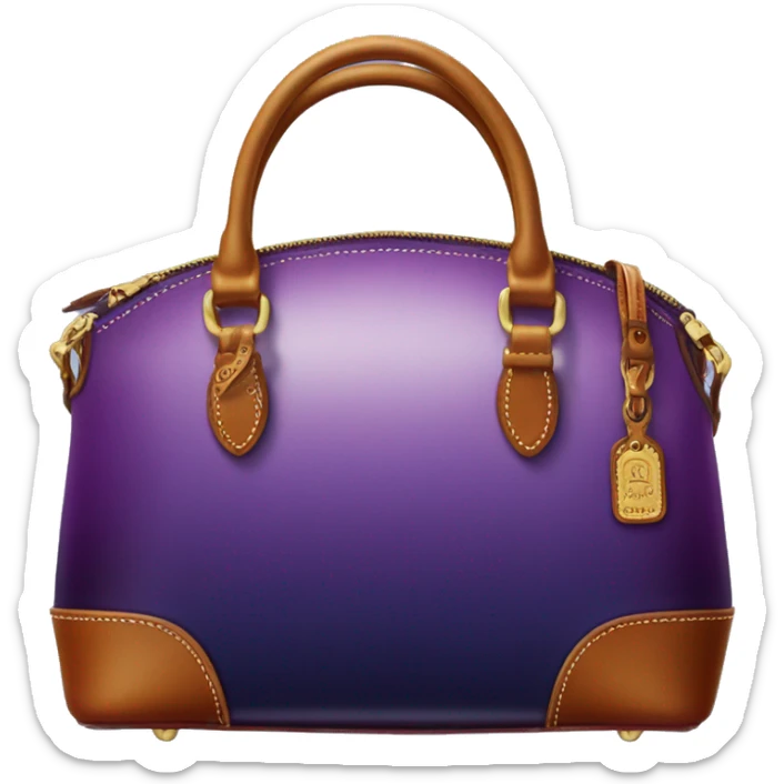 Realistic dark purple ombre dooney and bourke satchel purse.  sticker