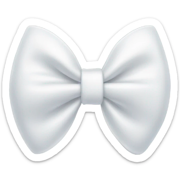 White bow sticker