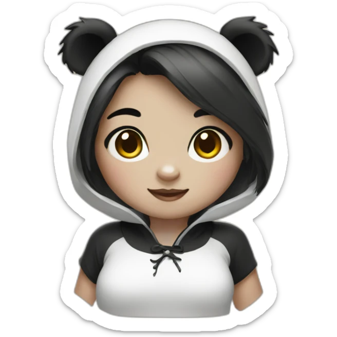 Panda girl sticker