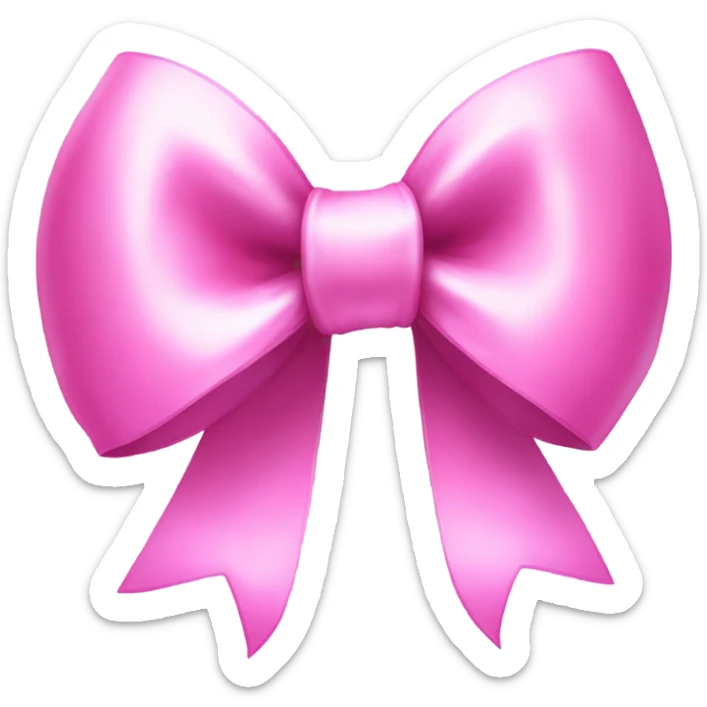 Pink bow sticker