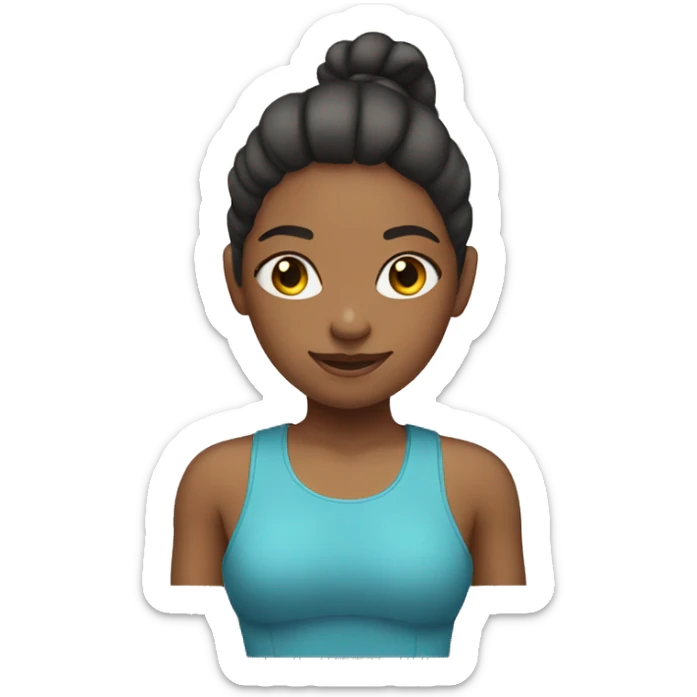 Girl wearing gym suit  sticker