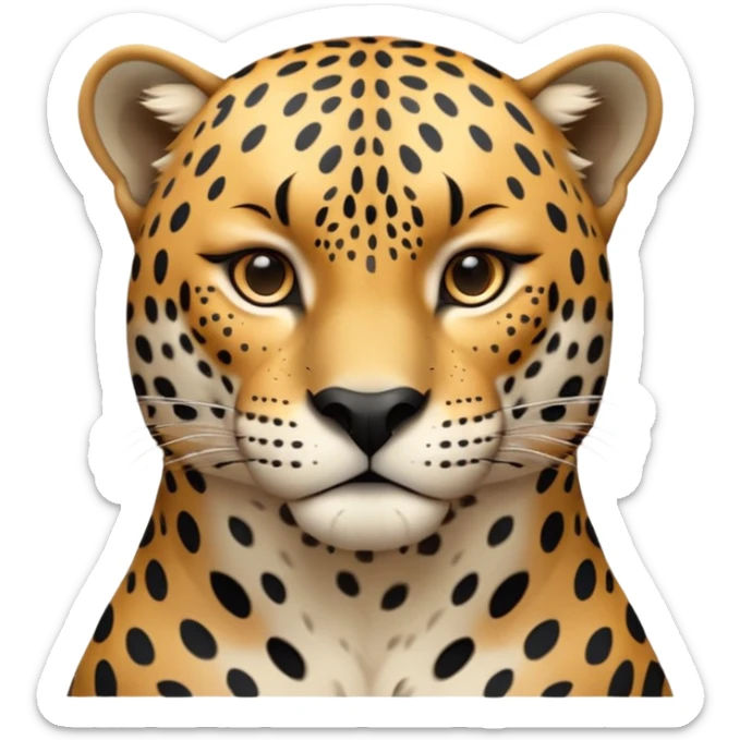A high-resolution photo-realistic digital illustration of a baby jaguar, chest upward A high-resolution, photo-realistic digital illustration of a majestic jaguar sticker