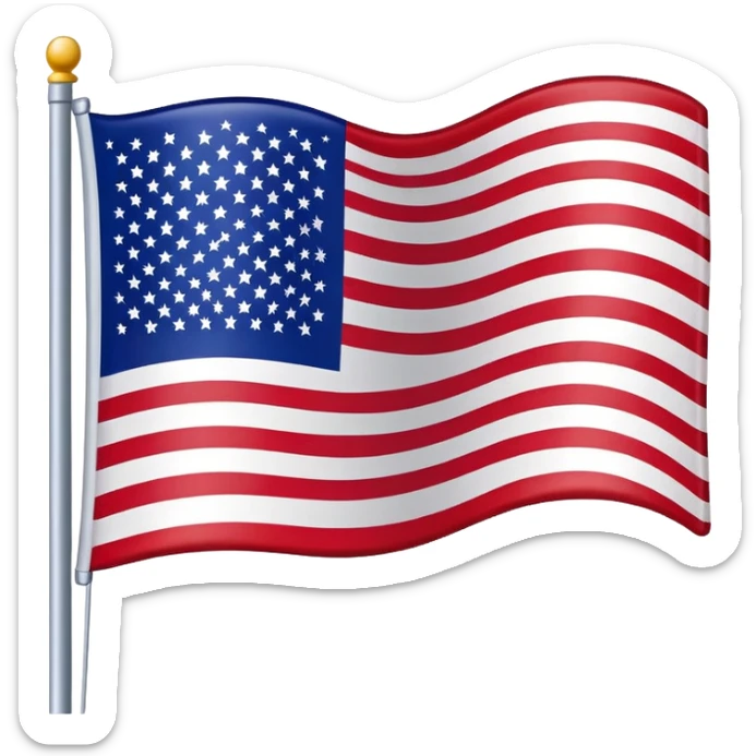 flag of the united states of america sticker
