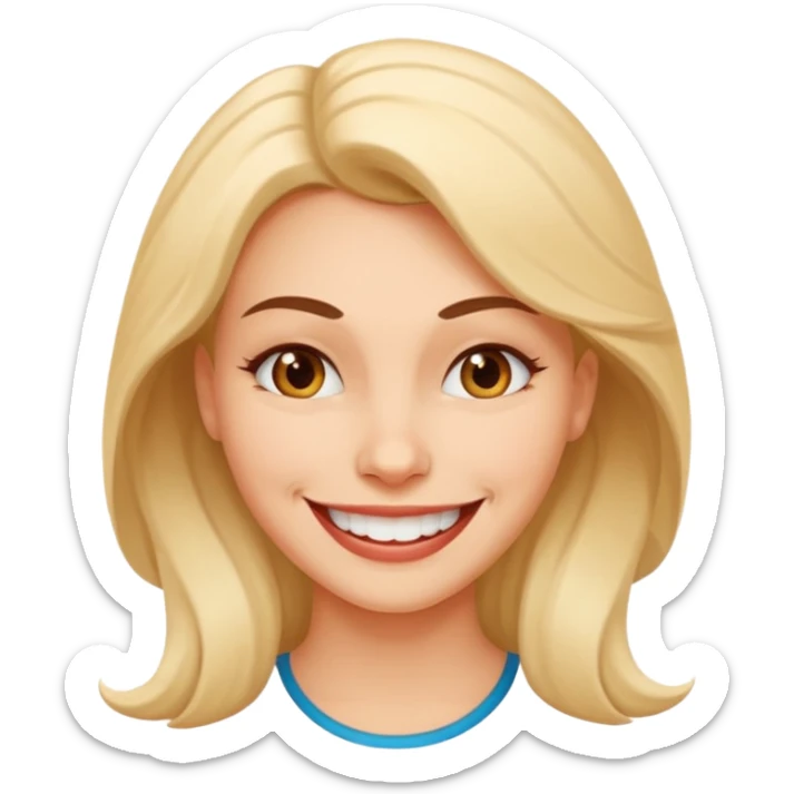 	facial Upselling scam women fake sympathetic smile, predatory grin, saccharine smile, smirk sticker