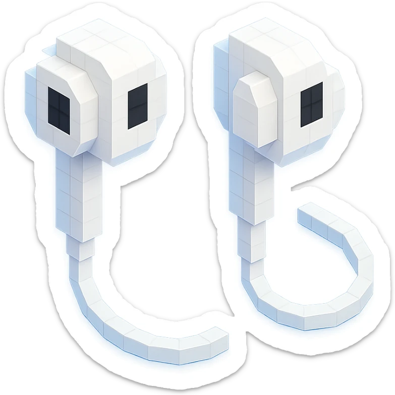 white EarPods headphones with a matte finish, with a subtle glow effect sticker