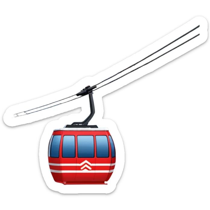 create cablecsr emoji in winter witht he logo of Bergbahnen Adelboden Lenk sticker