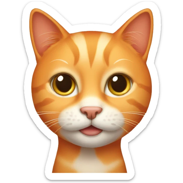 orange cat sticker