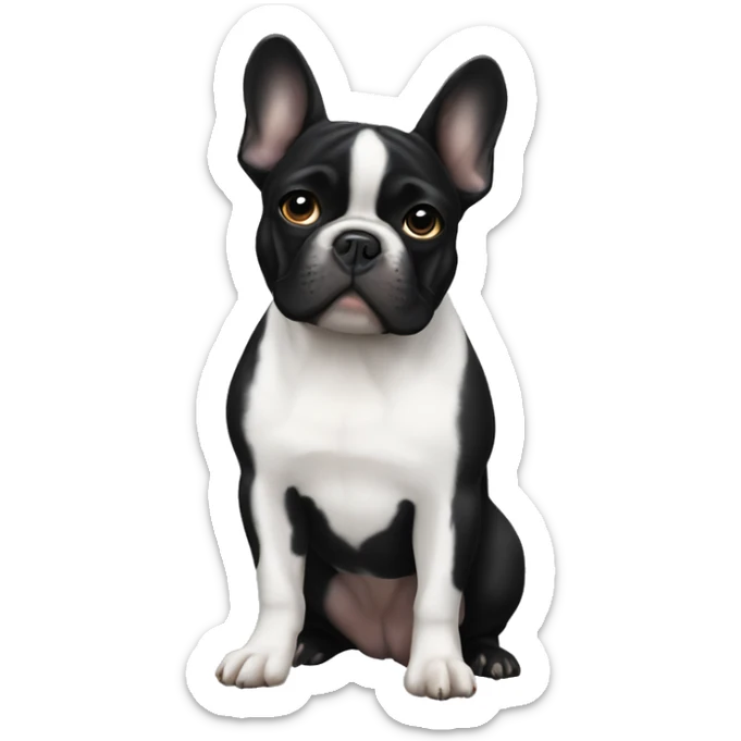 black french bulldog sticker