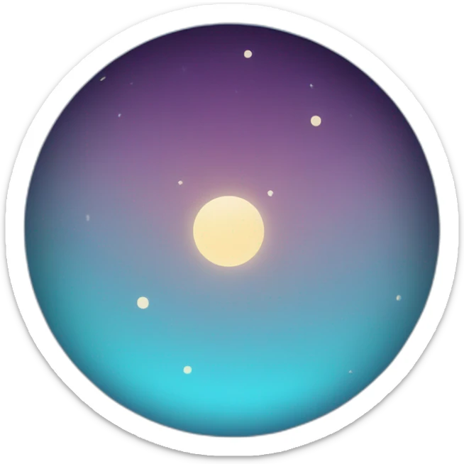 Moon sticker