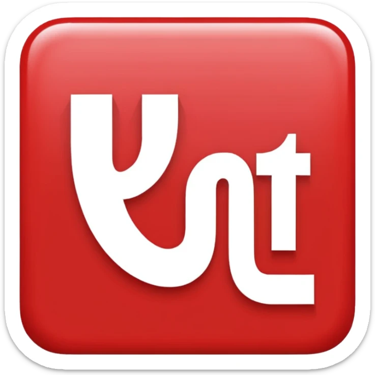 a red square with the word "ur pist" in the middle of the square sticker