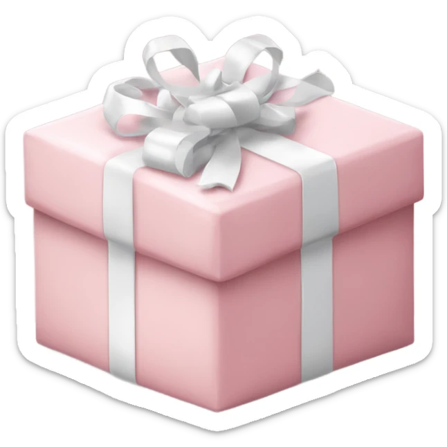 Light pink Christmas gifts under a white Christmas tree  sticker