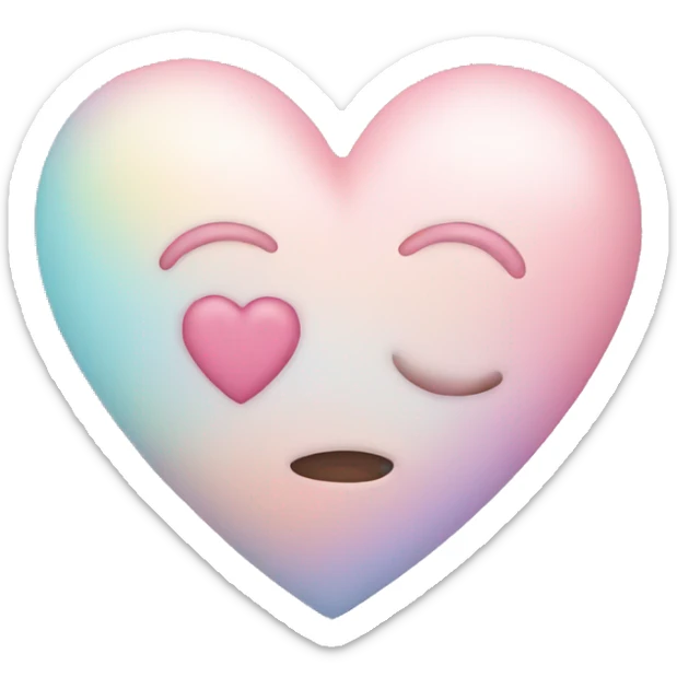 Pastel heart sticker