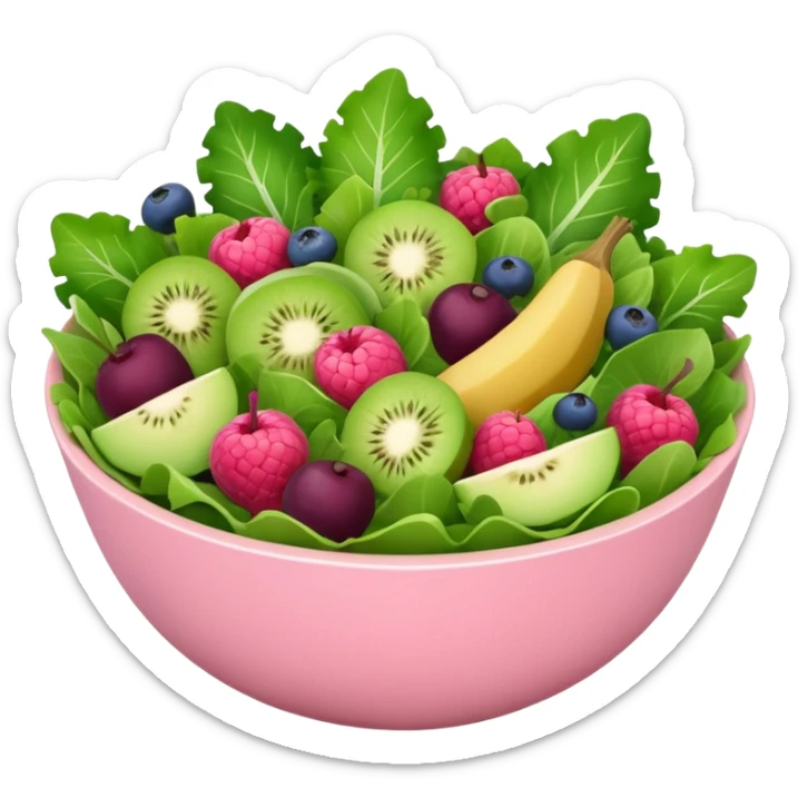 Make some healthy food, like a salad, in light pink tones, but you can use other colors (like the correct shades for the salad).
 sticker