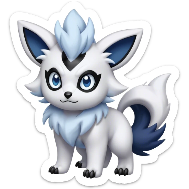 Cool Cute Kawaii Absol-Zorua-Pokemon-fakemon-hybrid-animal Full Body  sticker