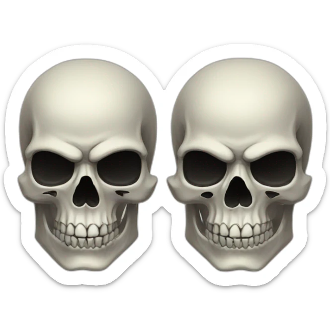 cool badass skull sticker