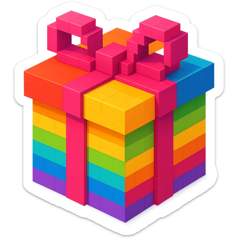Rainbow gift sticker